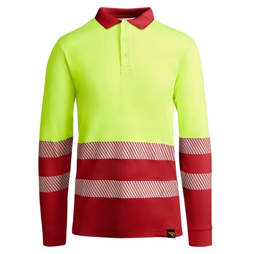 Odzież ATRIO LS HV9319 - rojo laboral/amarillo flúor