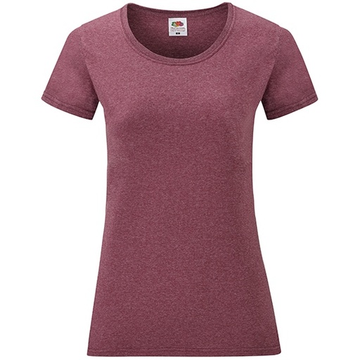 Koszulka Damska Slim Bawelniana F288N - Heather Burgundy