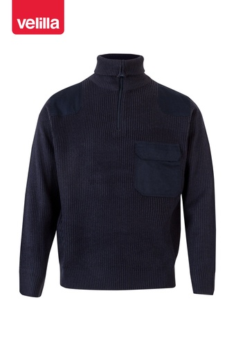 Sweter z wysokim kołnierzem 101 - MARINE BLUE 01