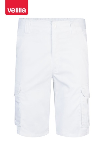 Spodenki stretch z wieloma kieszeniami 103009S - WHITE 07