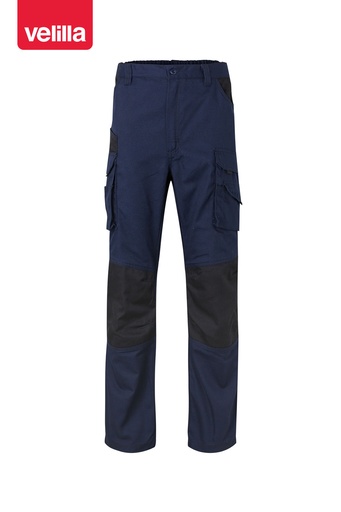Spodnie dwukolorowe z wieloma kieszeniami 103011B - NAVY BLUE/BLACK 61/00