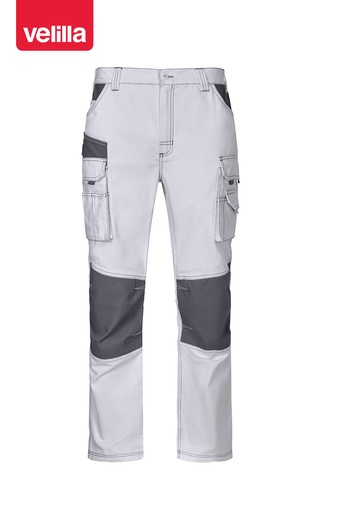 Spodnie dwukolorowe z wieloma kieszeniami 103011B - WHITE/GREY 07/08