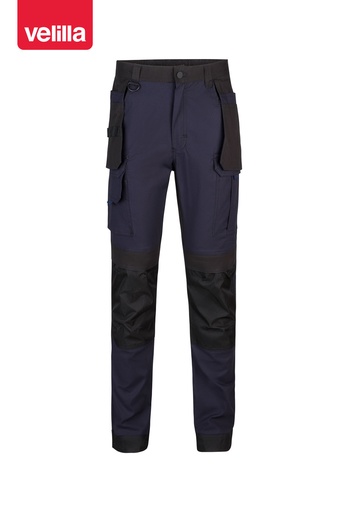 Spodnie dwukolorowe stretch 103019S - NAVY BLUE/BLACK 61/00
