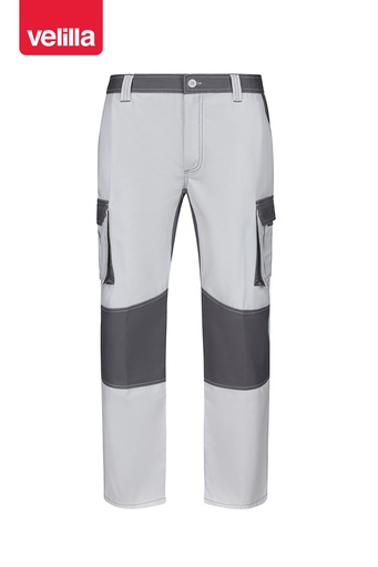 Spodnie dwukolorowe z wieloma kieszeniami 103020B - WHITE/GREY 07/08