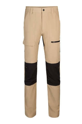 Spodnie dwukolorowe stretch 103022S - SAND BEIGE/BLACK 46/00
