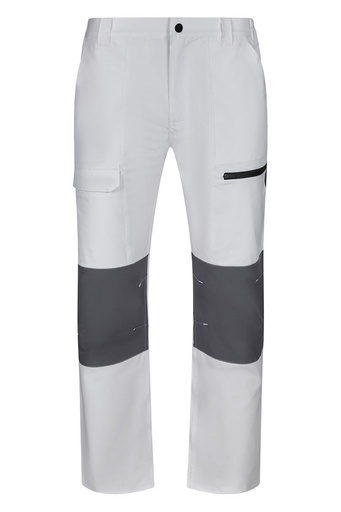 Spodnie dwukolorowe stretch 103022S - WHITE/GREY 07/08