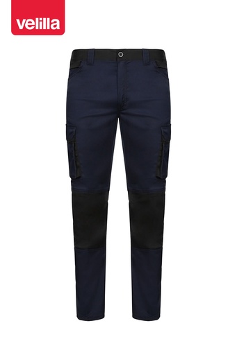 Spodnie dwukolorowe stretch 103031S - NAVY BLUE/BLACK 61/00