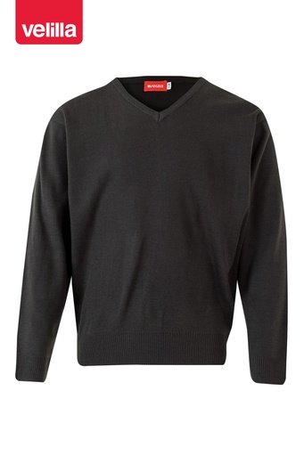 Sweter z dekoltem V 104 - GREY 08