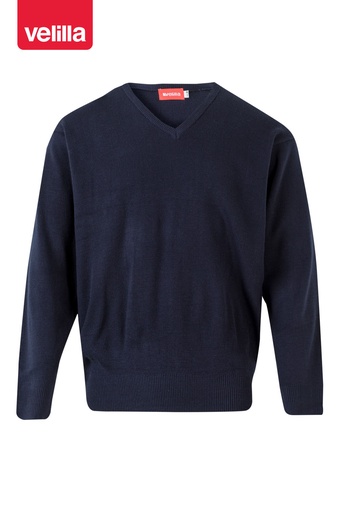 Sweter z dekoltem V 104 - MARINE BLUE 01