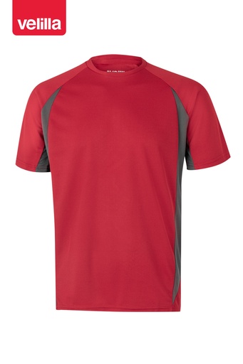 Koszulka dwukolorowa 105501 - RED/GREY 12/08