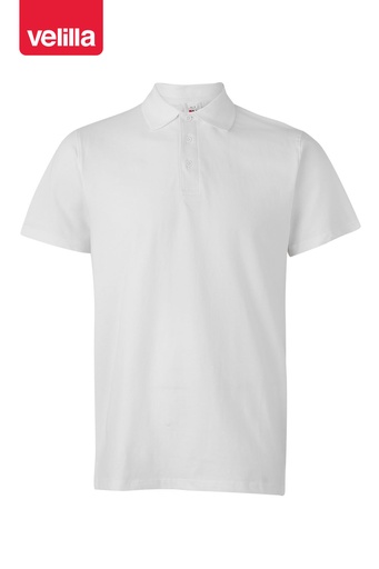 Koszulka polo stretch z krótkim rękawem męska 105508S - WHITE 07