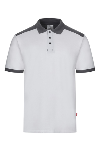 Koszulka polo dwukolorowa stretch z krótkim rękawem 105519S - WHITE/GREY 07/08