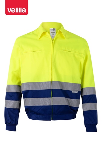Kurtka dwukolorowa z odblaskami 153 - ROYAL BLUE/HI-VIS YELLOW 09/20