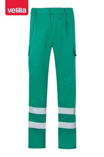Spodnie z wieloma kieszeniami z odblaskami 159 - GREEN 02