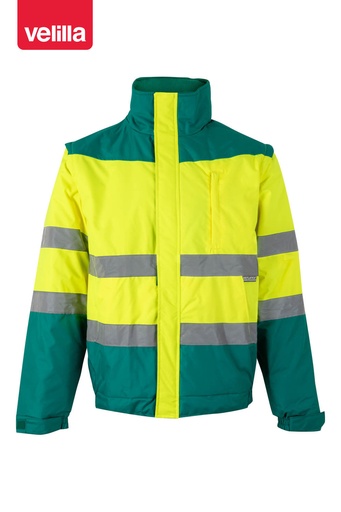 Kurtka dwukolorowa z odblaskami 161 - GREEN/HI-VIS YELLOW 02/20