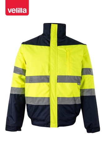 Kurtka dwukolorowa z odblaskami 161 - MARINE BLUE/HI-VIS YELLOW 01/20