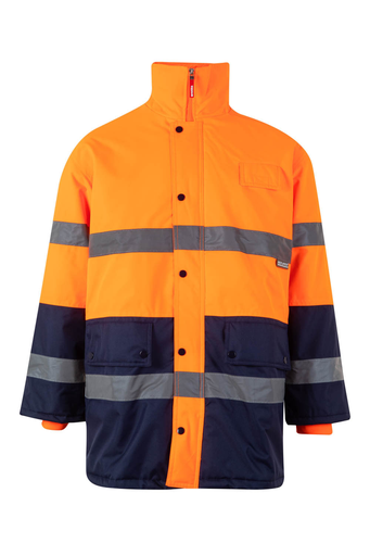 Kurtka dwukolorowa z odblaskami 166 - MARINE BLUE/HI-VIS ORANGE 01/19