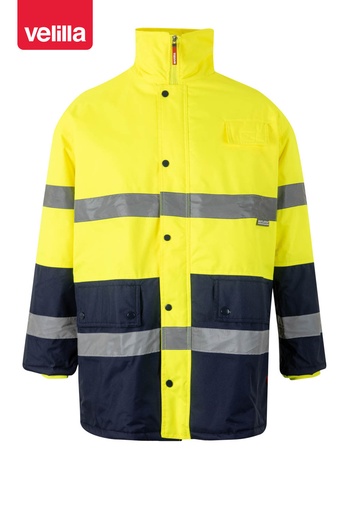 Kurtka dwukolorowa z odblaskami 166 - MARINE BLUE/HI-VIS YELLOW 01/20