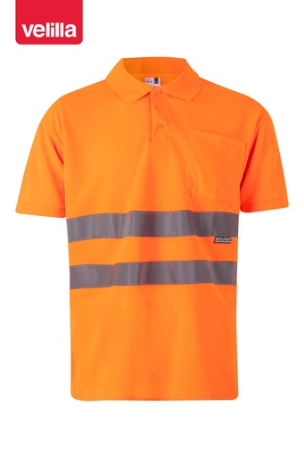 Koszulka polo z krótkim rękawem z odblaskami 172 - HI-VIS ORANGE 19