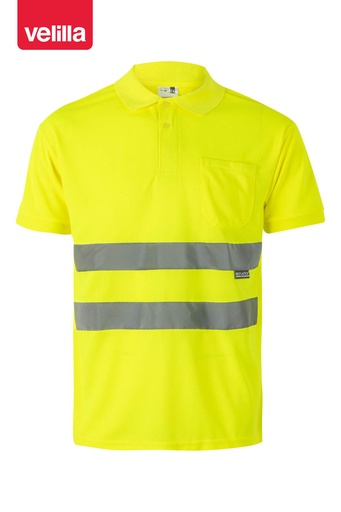Koszulka polo z krótkim rękawem z odblaskami 172 - HI-VIS YELLOW 20