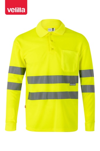 Koszulka polo z długim rękawem z odblaskami 174 - HI-VIS YELLOW 20
