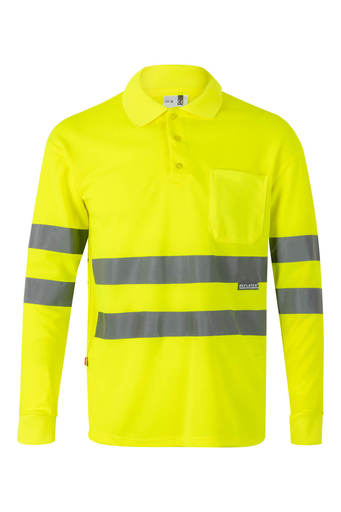 Koszulka polo z długim rękawem z odblaskami 174 - HI-VIS YELLOW 20