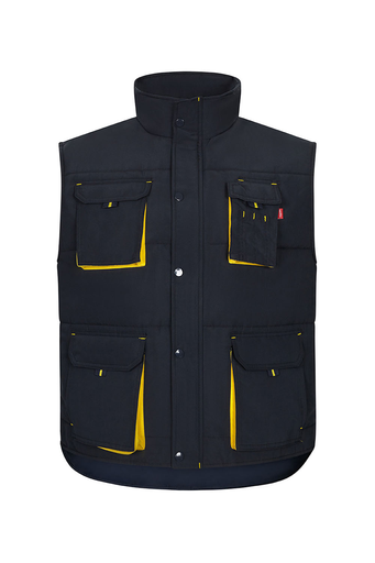 Kamizelka dwukolorowa z wieloma kieszeniami 205902 - NAVY BLUE/YELLOW 61/17