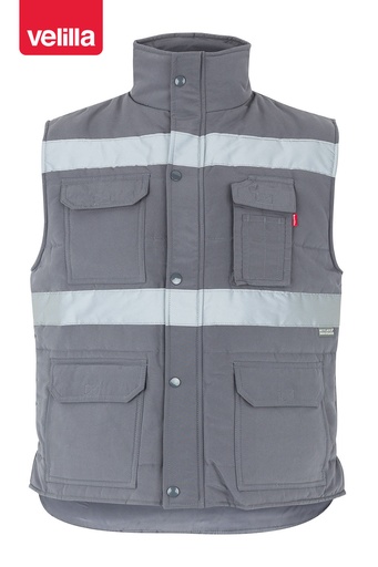 Kamizelka z wieloma kieszeniami z odblaskami 205904 - GREY 08