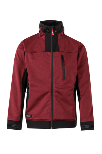 Kurtka softshell dwukolorowa z kapturem 206007 - HEATHER MAROON/BLACK 77/00