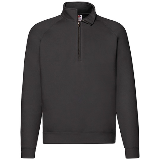 Bluza Raglanowa z Krytym Zamkiem F382 - Black