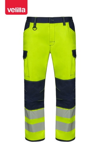Spodnie stretch z odblaskami 303010S - NAVY BLUE/HI-VIS YELLOW 61/20