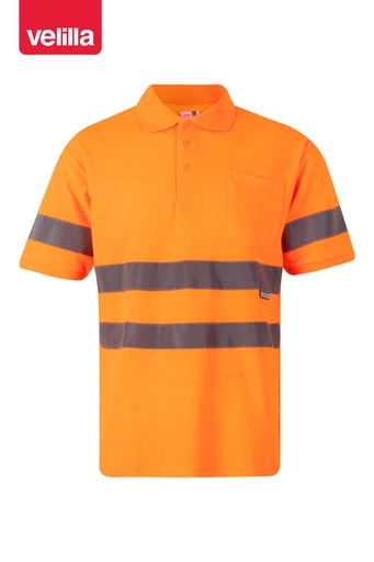 Koszulka polo z krótkim rękawem z odblaskami 305512 - HI-VIS ORANGE 19