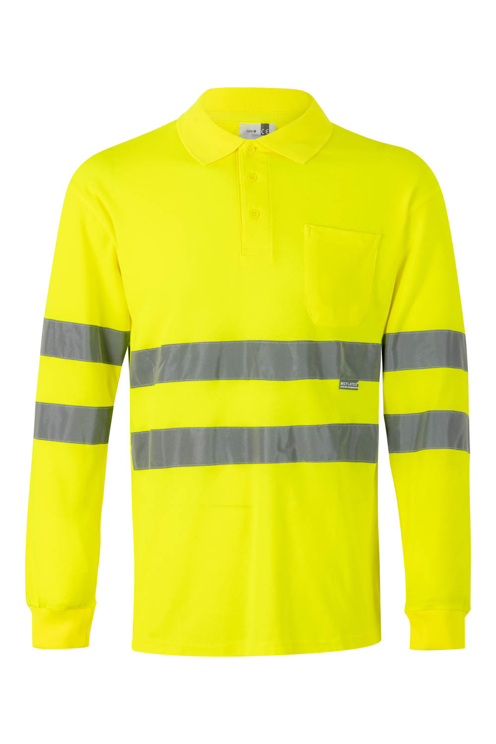 Koszulka polo z długim rękawem z odblaskami 305514 - HI-VIS YELLOW 20