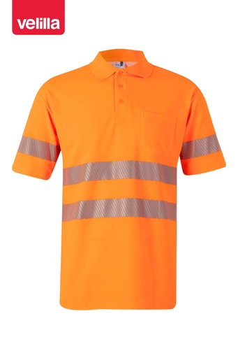Koszulka polo z krótkim rękawem z odblaskami 305522 - HI-VIS ORANGE 19