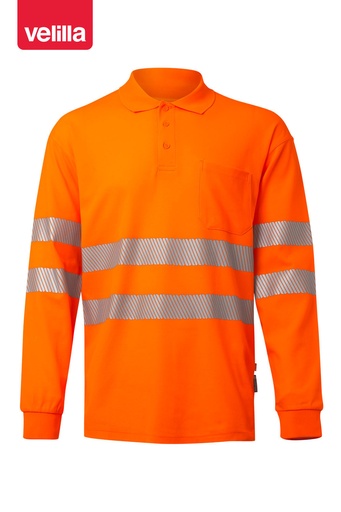Koszulka polo z długim rękawem z odblaskami 305524 - HI-VIS ORANGE 19