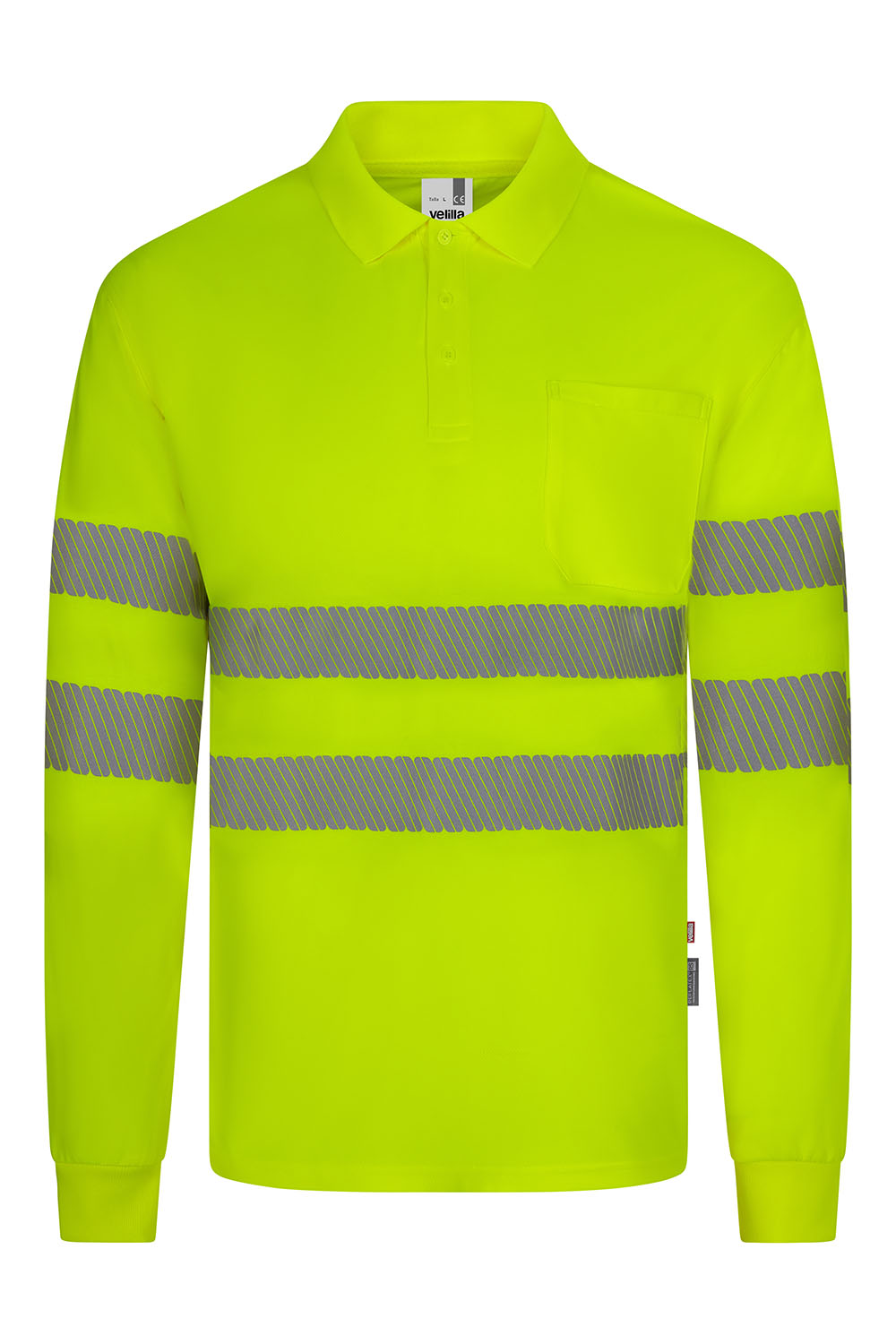 Koszulka polo z długim rękawem z odblaskami 305534 - HI-VIS YELLOW 20