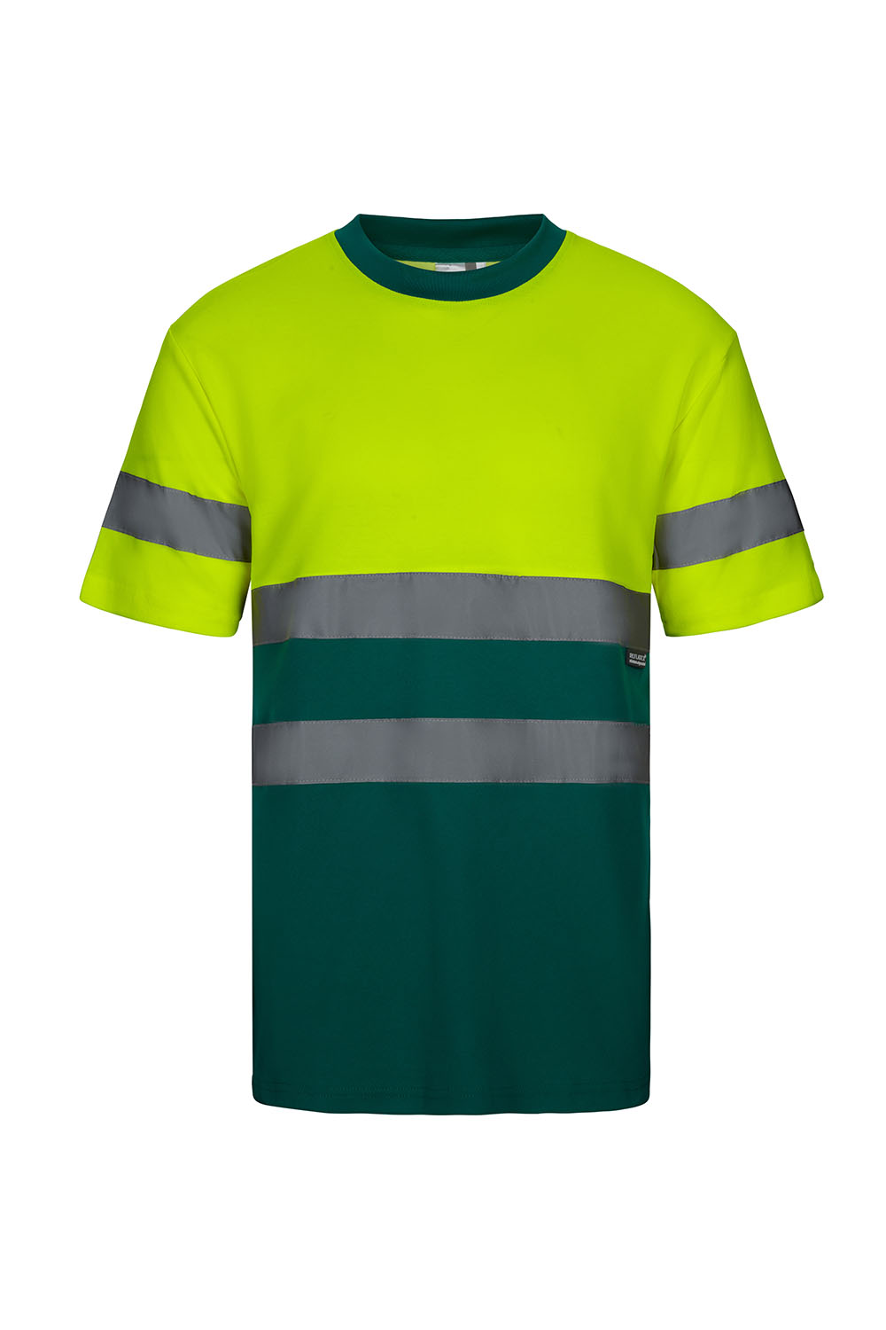 Koszulka dwukolorowa z krótkim rękawem 305613 - GREEN/HI-VIS YELLOW 02/20