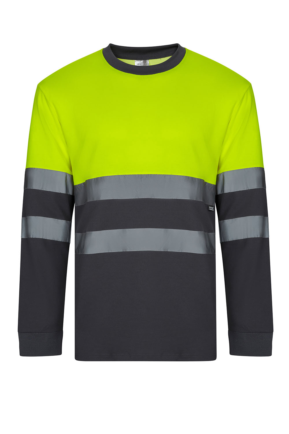 Koszulka dwukolorowa z długim rękawem 305615 - GREY/HI-VIS YELLOW 08/20