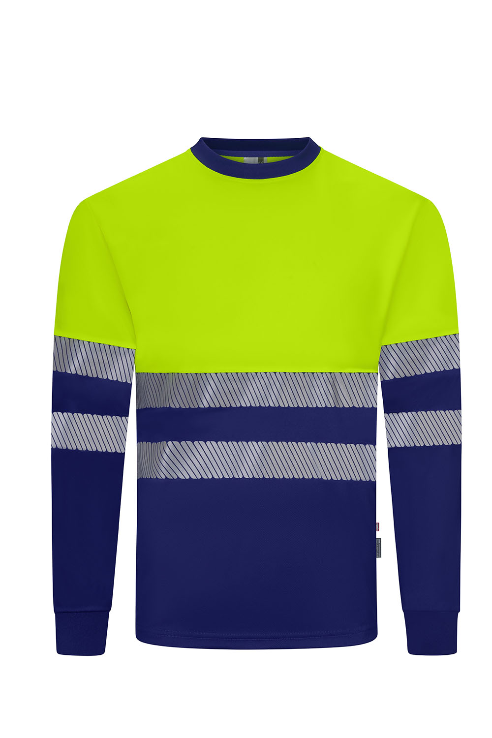 Koszulka dwukolorowa z długim rękawem z odblaskami 305635 - ROYAL BLUE/HI-VIS YELLOW 09/20