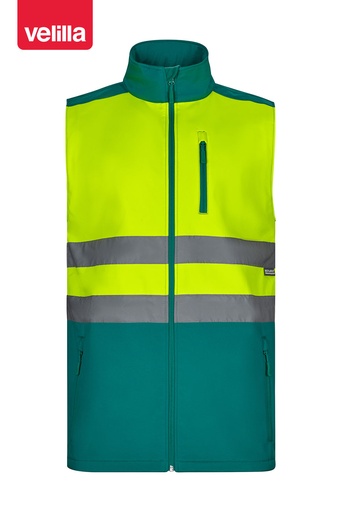 Kurtka softshell dwukolorowa 305906 - GREEN/HI-VIS YELLOW 02/20