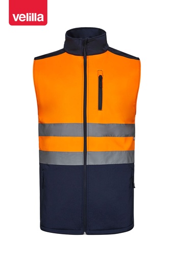 Kurtka softshell dwukolorowa 305906 - NAVY BLUE/HI-VIS ORANGE 61/19