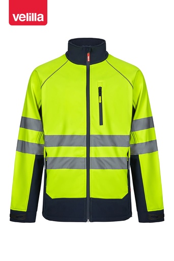 Kurtka softshell dwukolorowa 306001 - MARINE BLUE/HI-VIS YELLOW 01/20