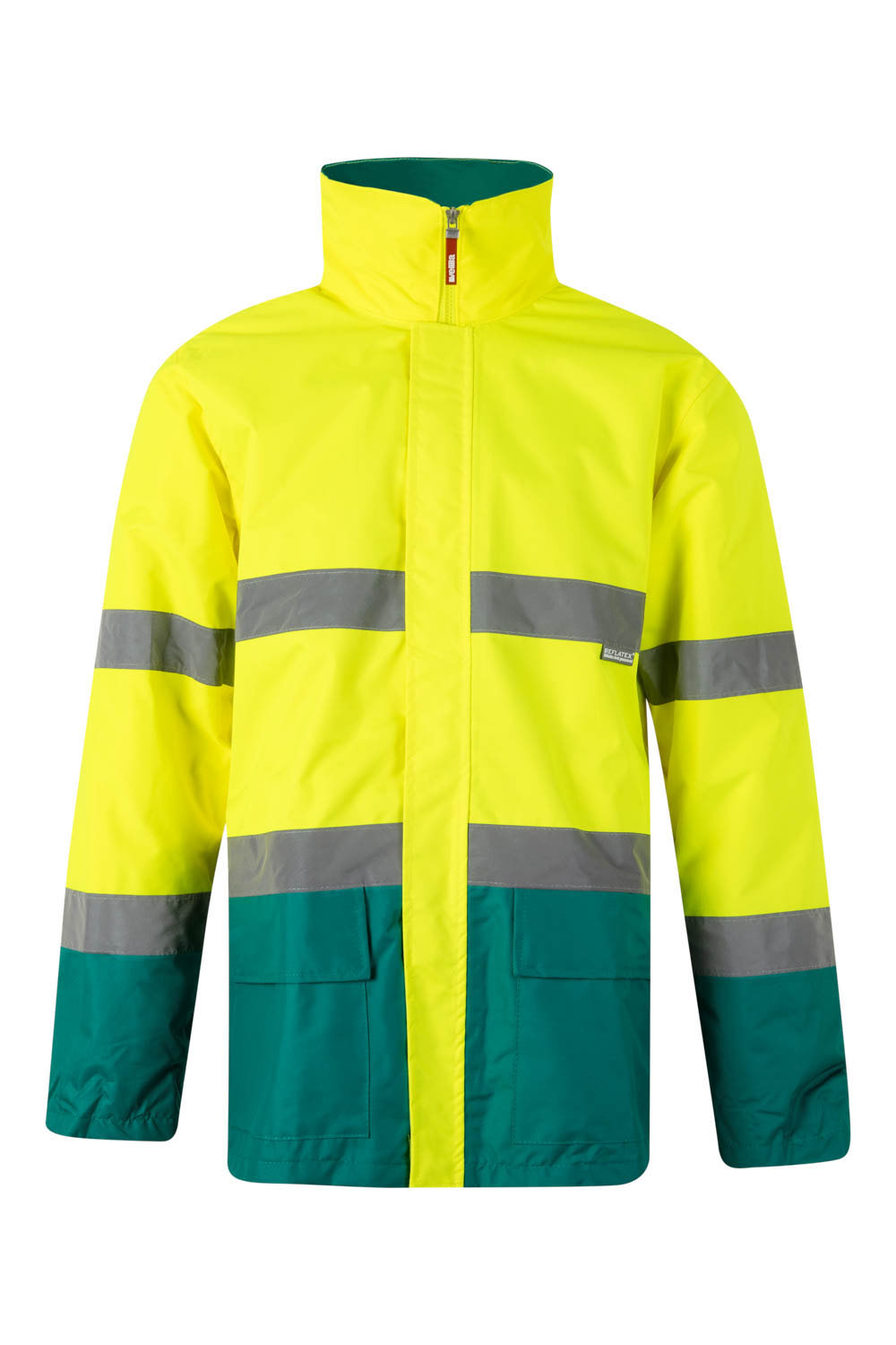 Kurtka dwukolorowa 306002 - GREEN/HI-VIS YELLOW 02/20