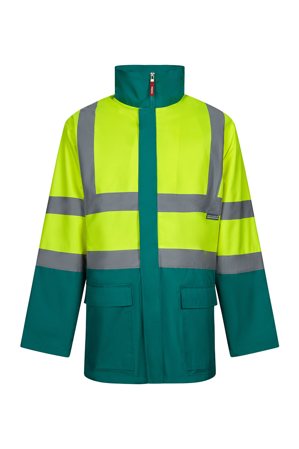 Kurtka dwukolorowa z odblaskami 306003 - GREEN/HI-VIS YELLOW 02/20