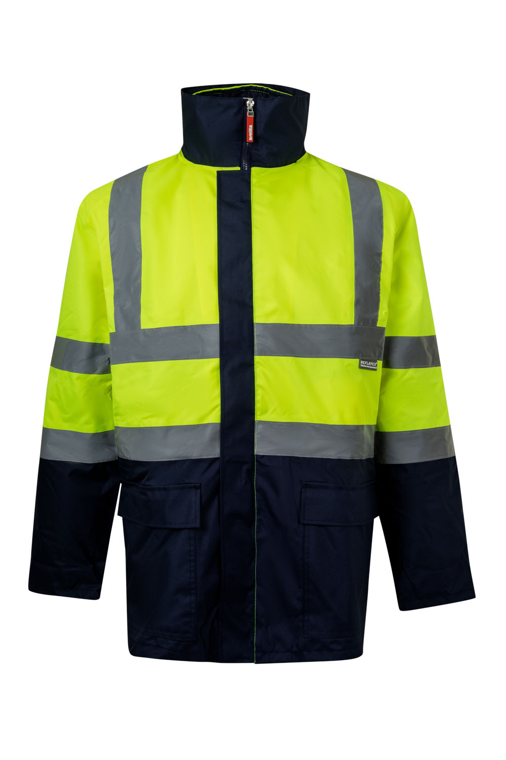 Kurtka dwukolorowa z odblaskami 306003 - MARINE BLUE/HI-VIS YELLOW 01/20