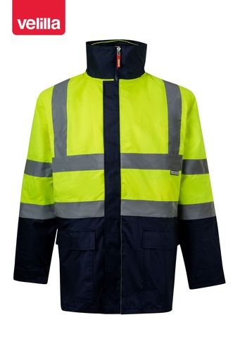 Kurtka dwukolorowa z odblaskami 306003 - MARINE BLUE/HI-VIS YELLOW 01/20