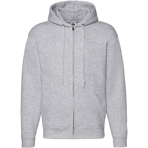 Bluza z kapturem na zamek F401 - Heather Grey