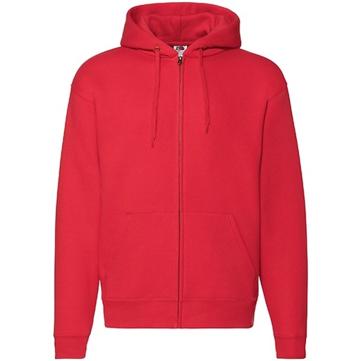 Bluza Klasyczna Bawelna Poliester z Kapturem F401 - Red