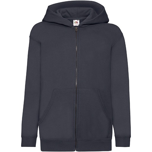 Dziecięca klasyczna bluza z kapturem z zamkiem F401NK - Deep Navy