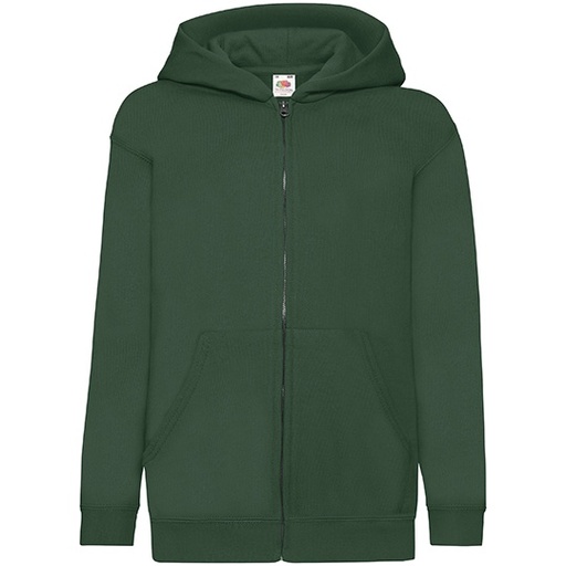 Bluza Dziecieca Klasyczna Bawelniana Na Zamek F401NK - Bottle Green